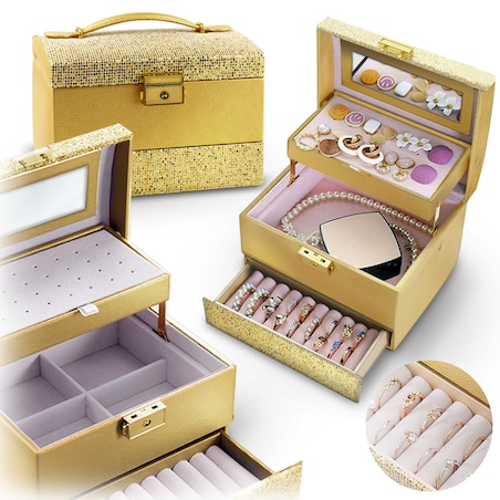 Szkatułka na biżuterię skrzynka pudełko kuferek Massido
