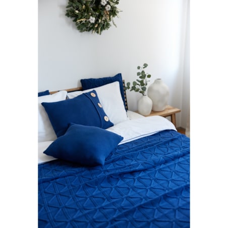 Poszewka klasyczna granatowa, 50 x 50 cm, La Manta