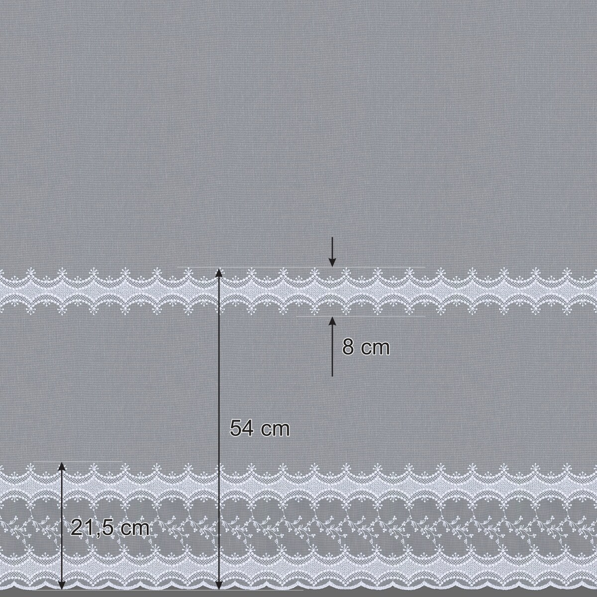 Firana na taśmie 300x245 biały ze wzorem