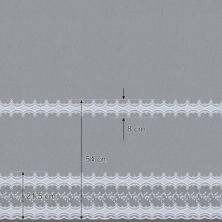 Firana na taśmie 300x245 biały ze wzorem