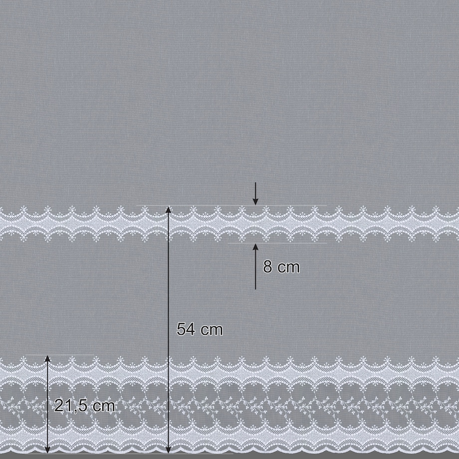Firana na taśmie 300x245 biały ze wzorem