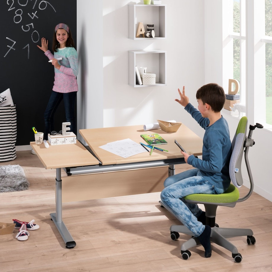 Regulowane biurko 130cm laminat dębowy Marco 2 GT PAIDI