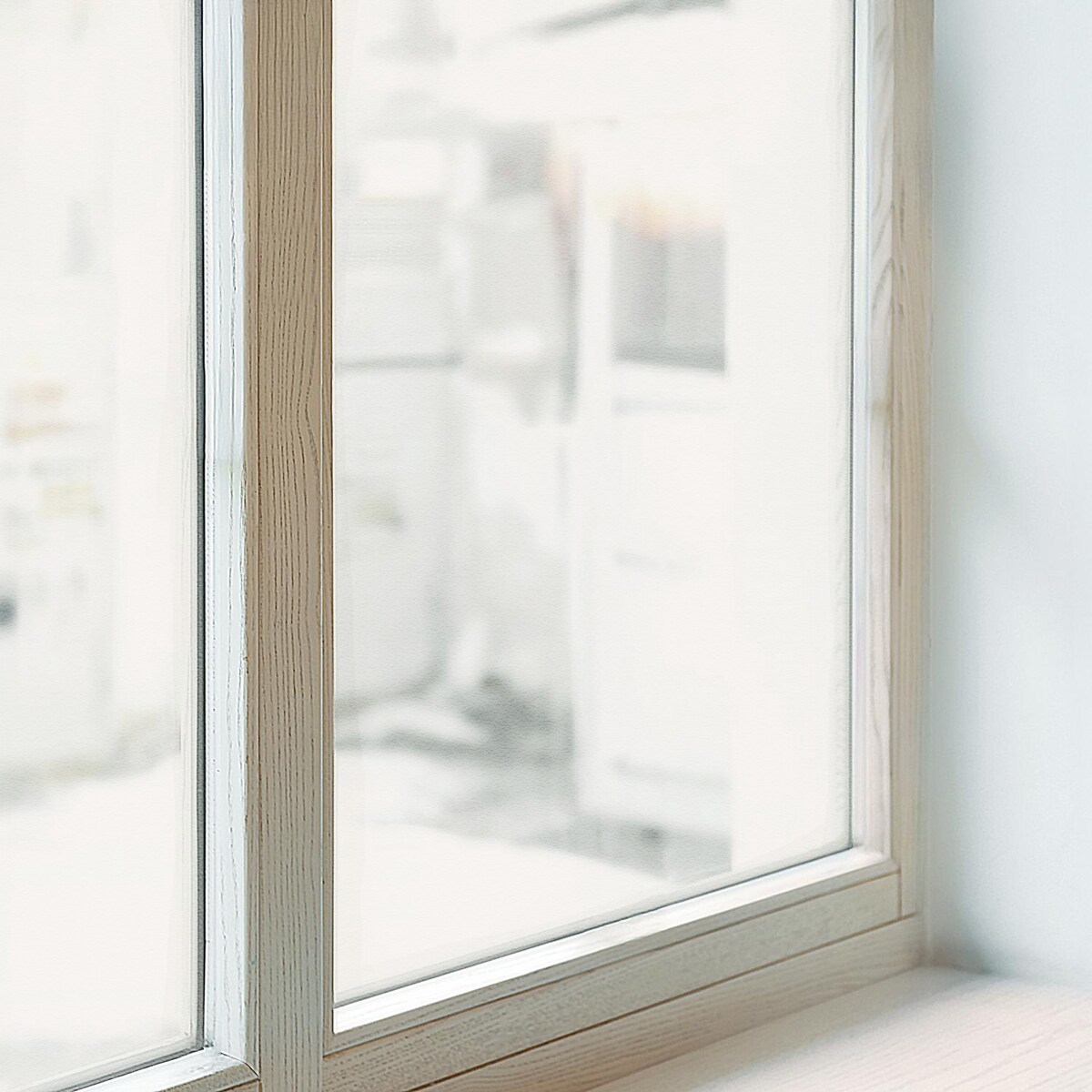 Folia na szybę chroniąca prywatność - Odcień jasnoszarej bieli minimalistyczna elegancja - 50x116 cm