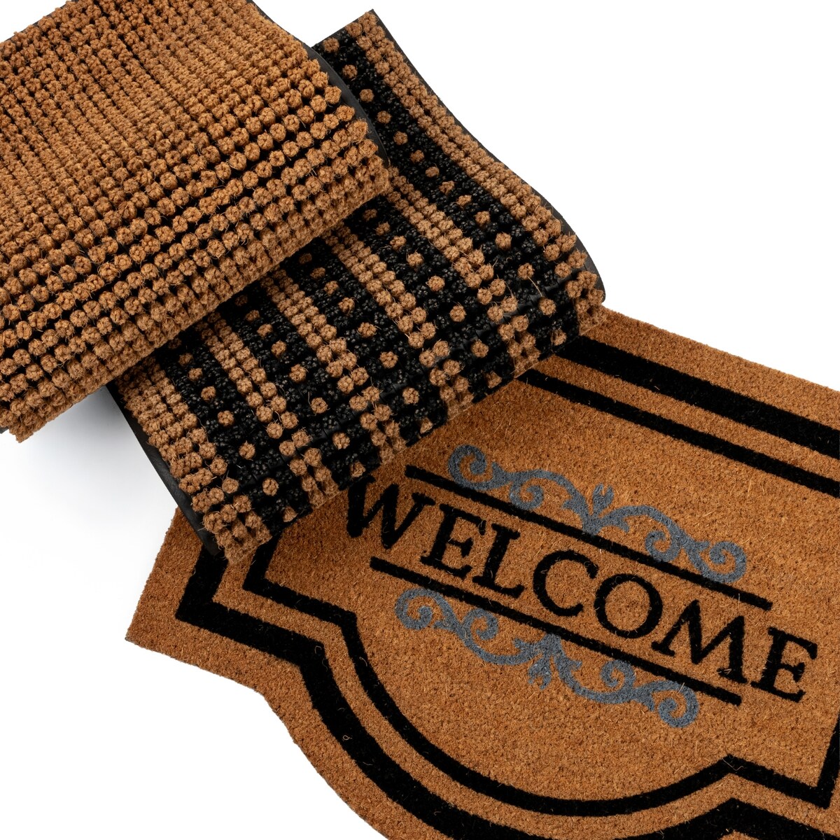Wycieraczka 60x80cm E-Coco Classic Welcome Natural Kokosowa Beżowa wewnętrzna
