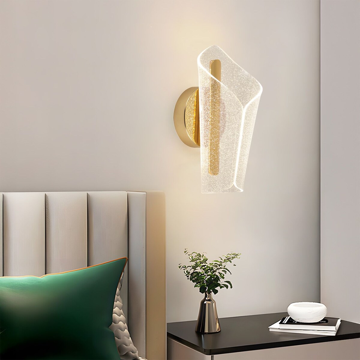 Kinkiet G030-W Led Złoty, Metal, Tworzywo Sztuczne