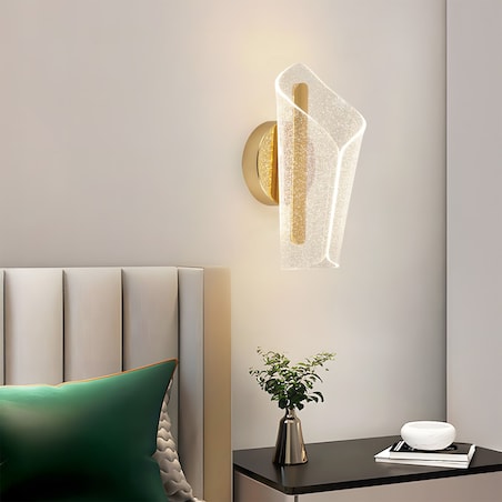 Kinkiet G030-W Led Złoty, Metal, Tworzywo Sztuczne