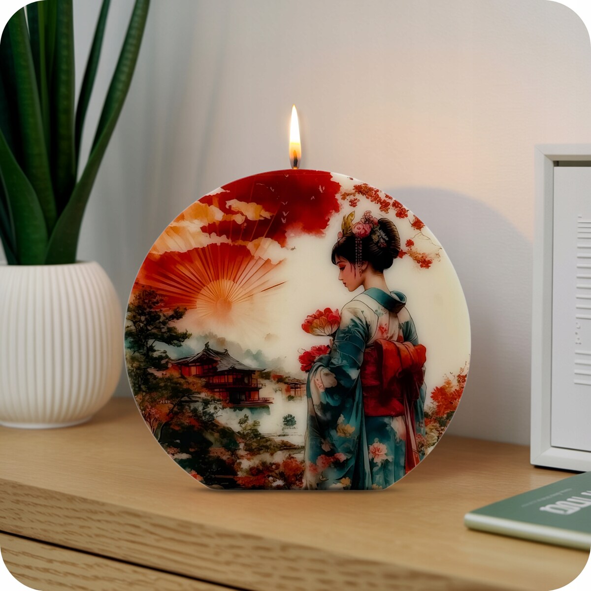 Świeca Ozdobna Świeczka Sojowa Naturalna Prezent Bezzapachowa Dekoracyjna