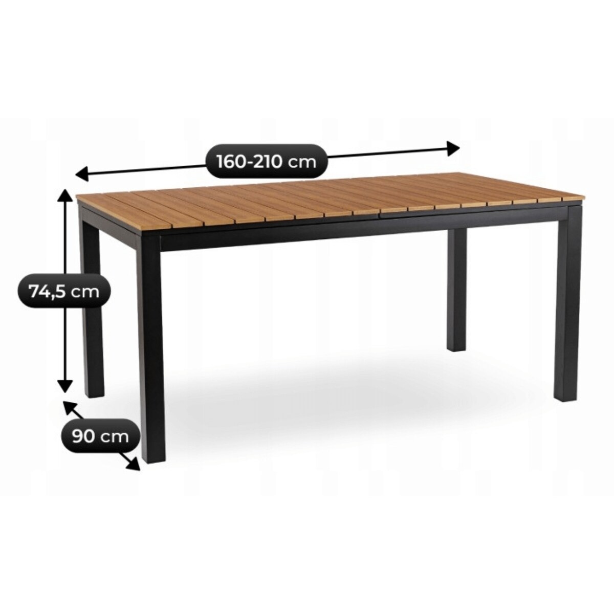 Zestaw Mebli Ogrodowych Na Taras Ogród Technorattan Czarny Dąb