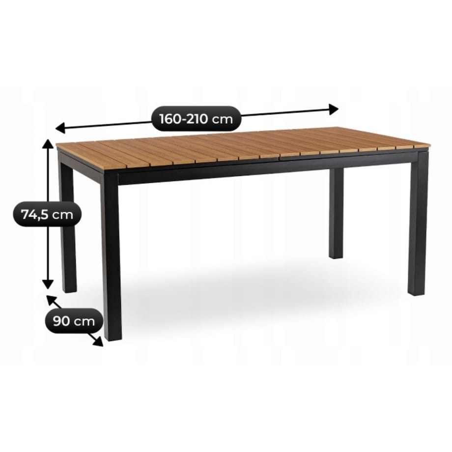 Zestaw Mebli Ogrodowych Na Taras Ogród Technorattan Czarny Dąb