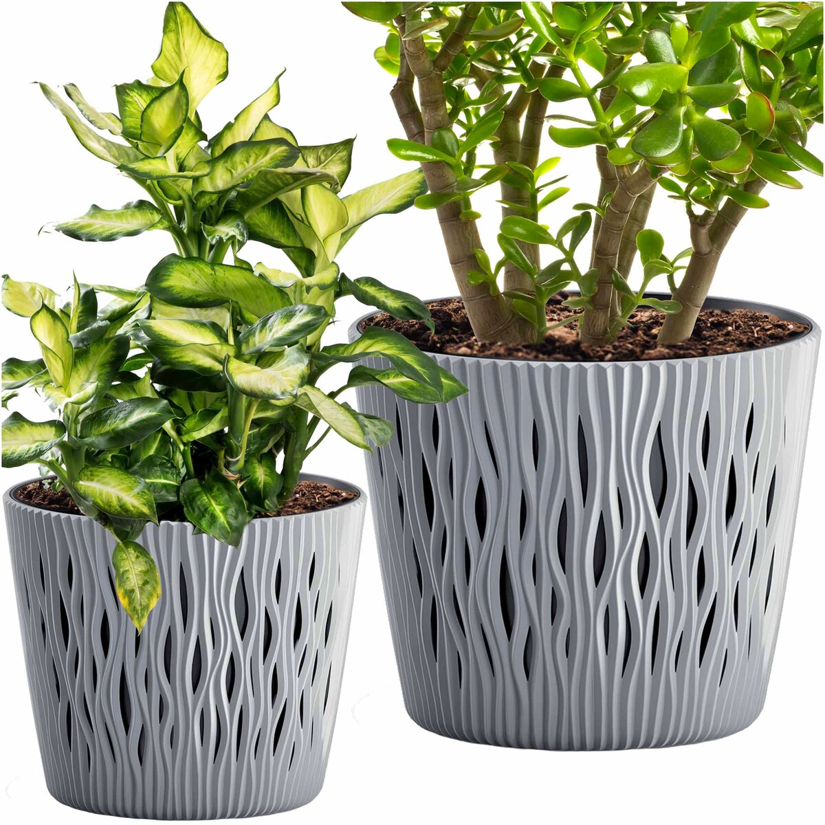 Doniczka Okrągła Osłonki Domowa Kwietnik Zestaw X2