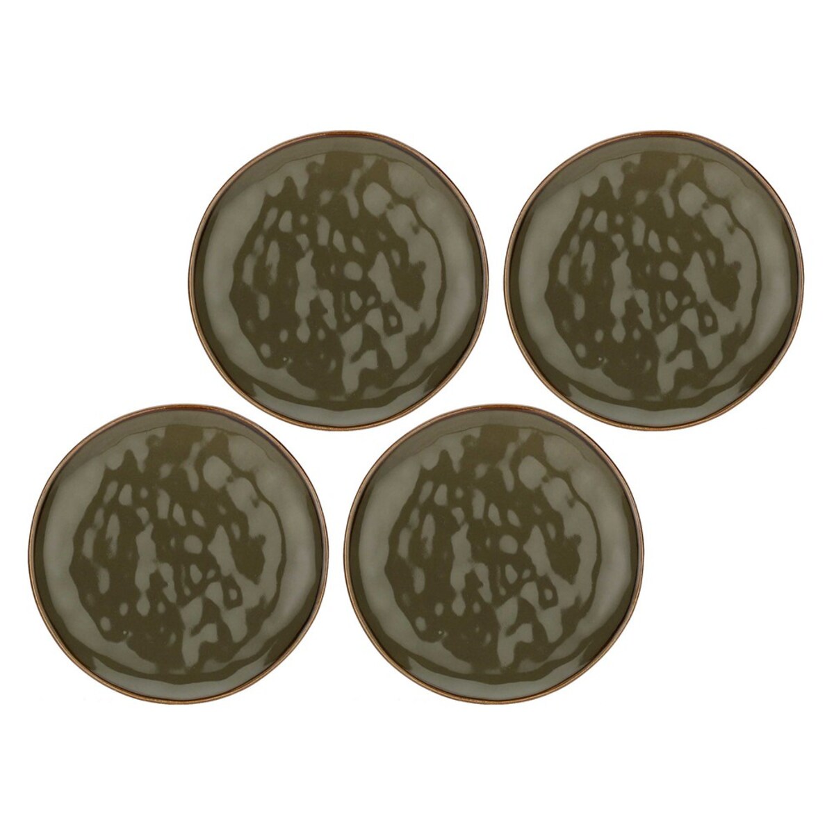 Zestaw 4 talerzy do sałatek Concerto Grigio Tortora - Szaro-brązowy, 20 cm