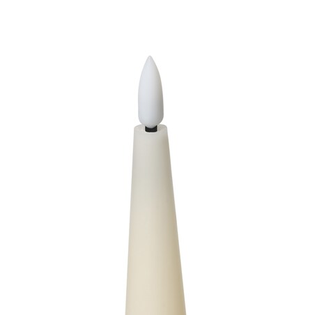Zestaw 6 świec LED AURUM 28 cm Złamana biel