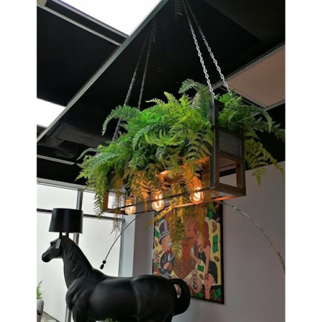 Lampa wisząca Semira OSW000933 dekoracyjna doniczka srebrna