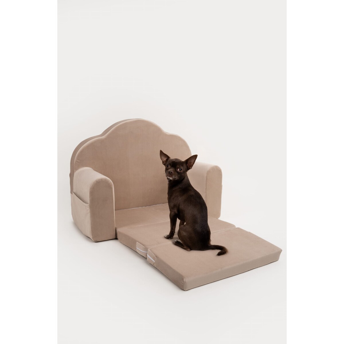 Fotelik piankowy rozkładany - beżowy