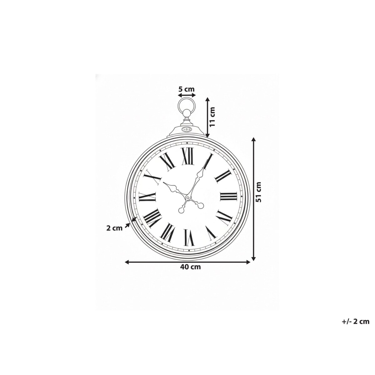 Zegar ścienny GANDIA 40 cm Złoty