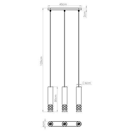 Lampa wisząca LIRO 3L biały