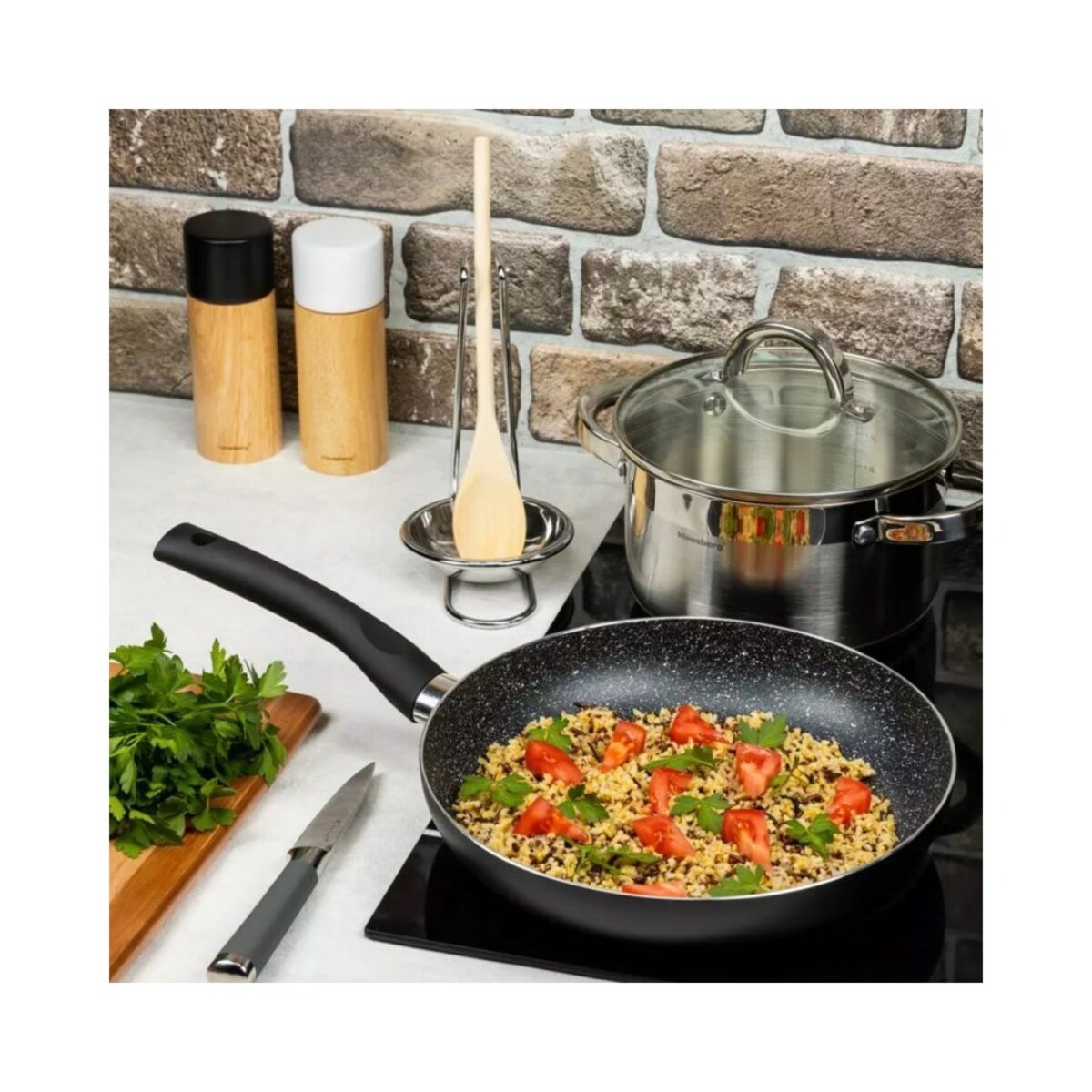 Kinghoff patelnia z powłoką marmurową Marmo 14cm 8367