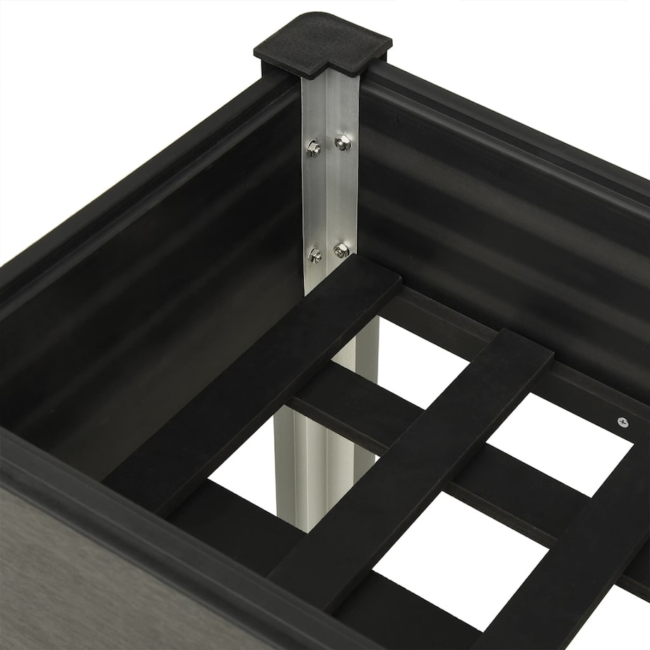 vidaXL Podwyższona donica ogrodowa, szara, 120 x 40 x 75 cm, WPC