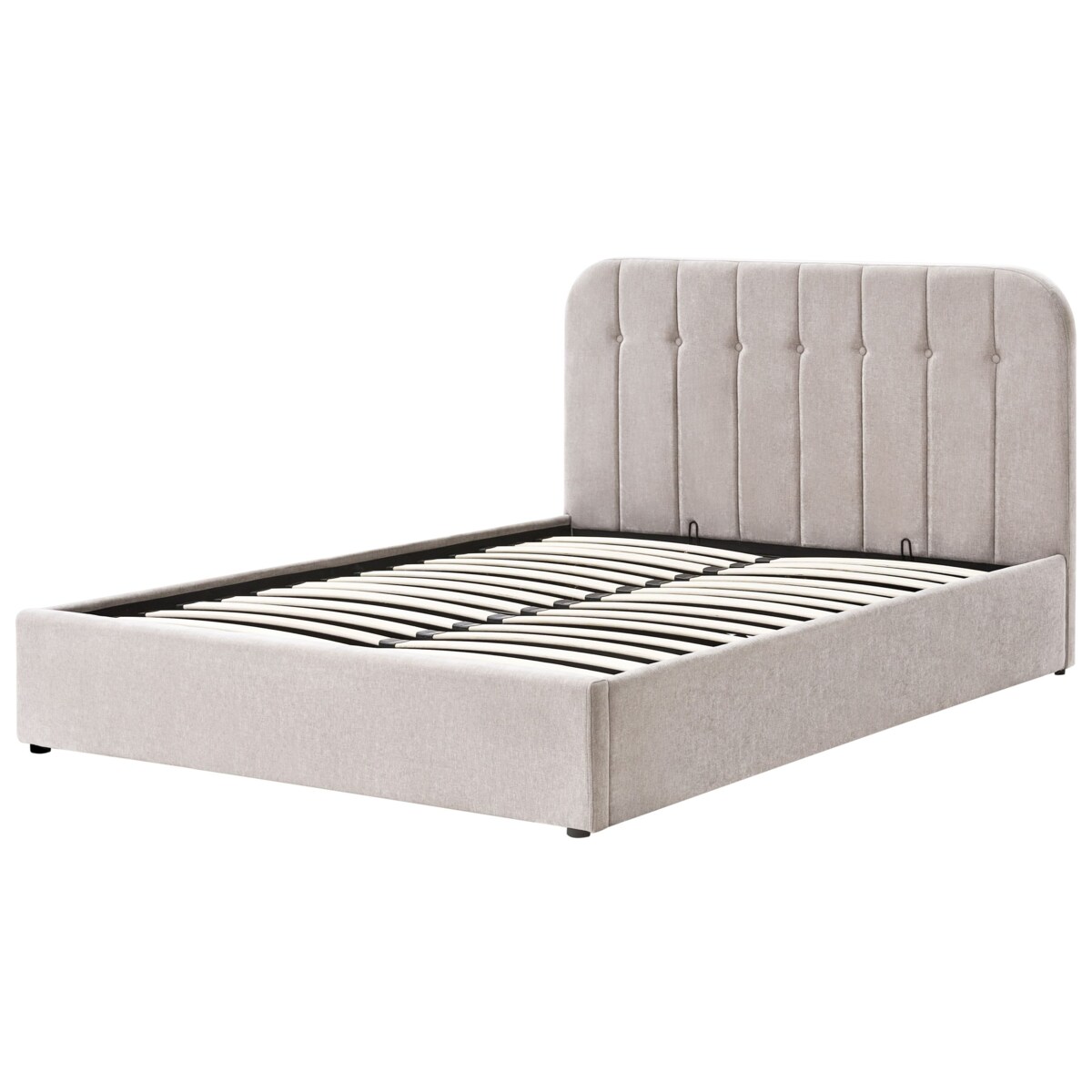 Łóżko z pojemnikiem CHALLANS 160 x 200 cm Beżowoszary