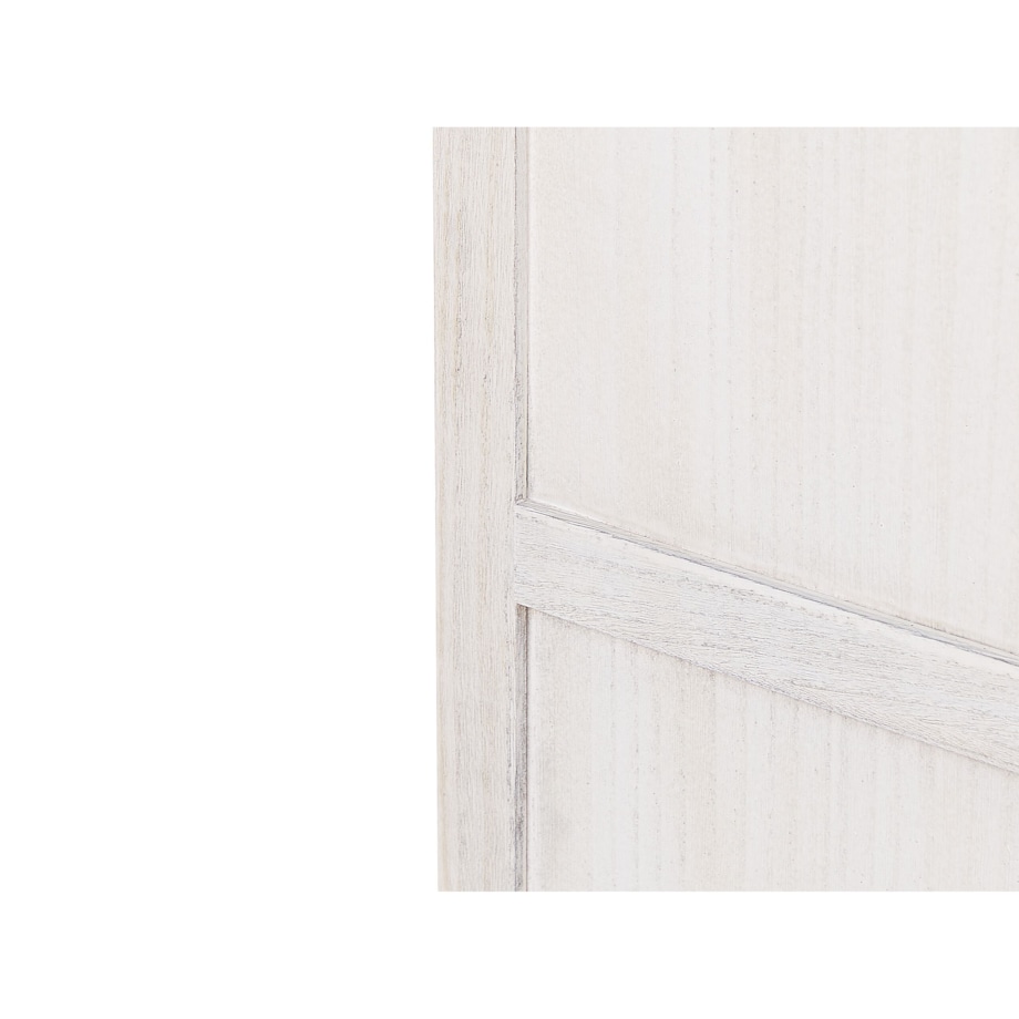 4-panelowy składany parawan pokojowy drewniany 170 x 163 cm biały RIDANNA