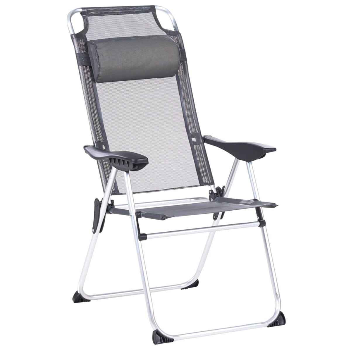 Zestaw 2 krzeseł ogrodowych ASINE Składane Metal Szary