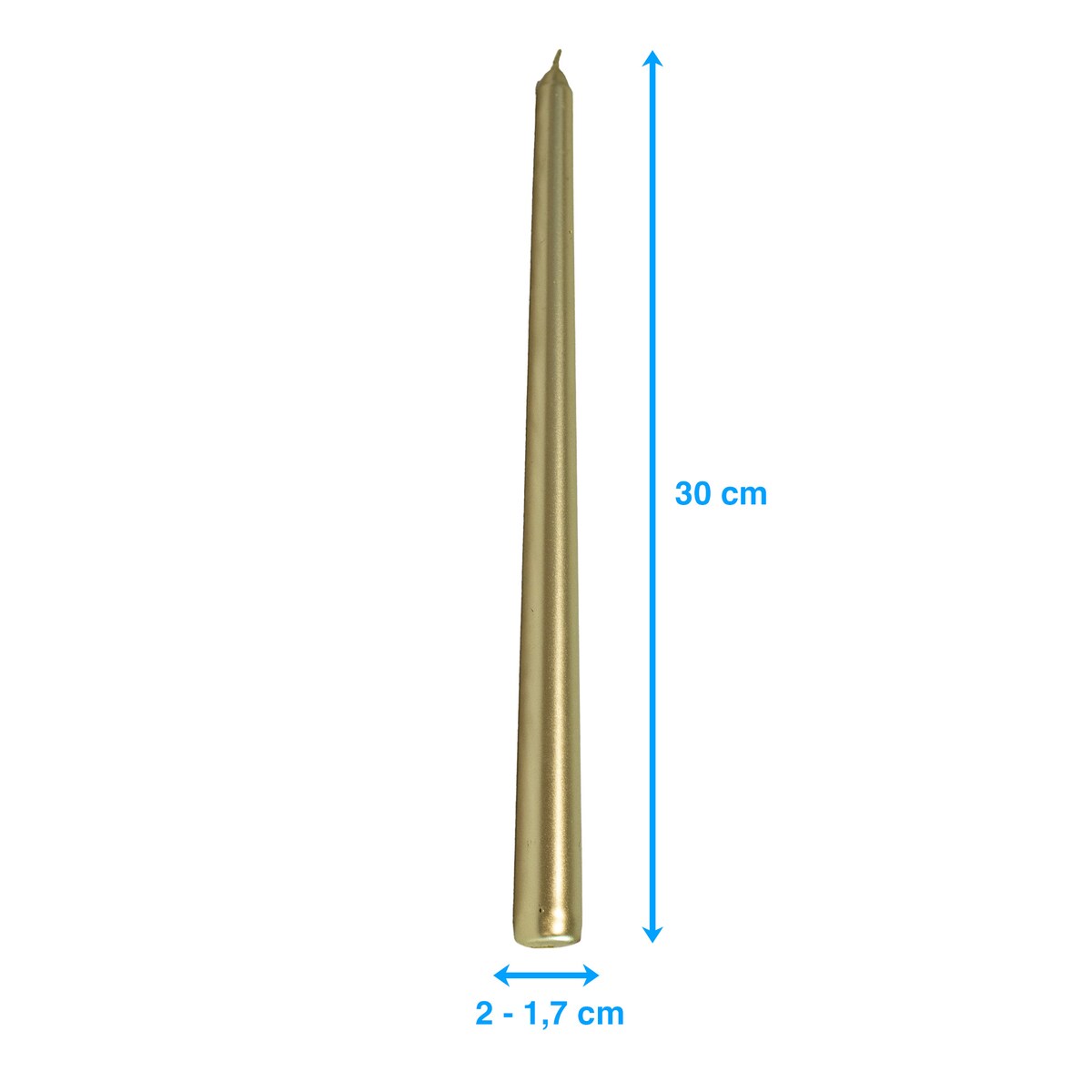 Świeca Boże Narodzenie Prosta Do Kolacji Wigilijnej 4 Szt. Złota