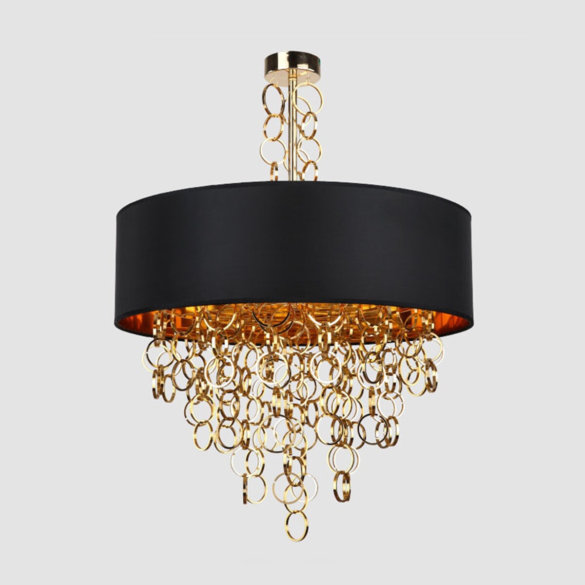 Lampa Wisząca Żyrandol Nowoczesny Black Gold 45Cm