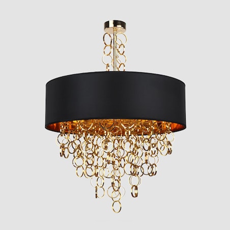 Lampa Wisząca Żyrandol Nowoczesny Black Gold 45Cm