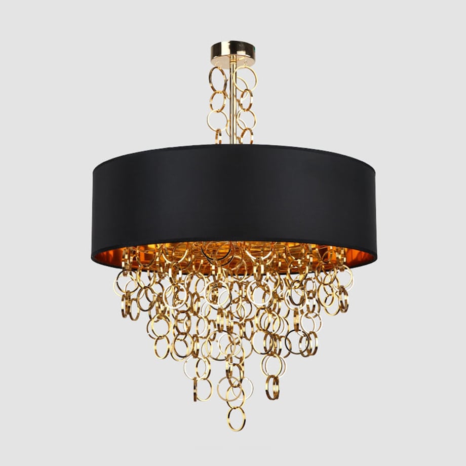 Lampa Wisząca Żyrandol Nowoczesny Black Gold 45Cm