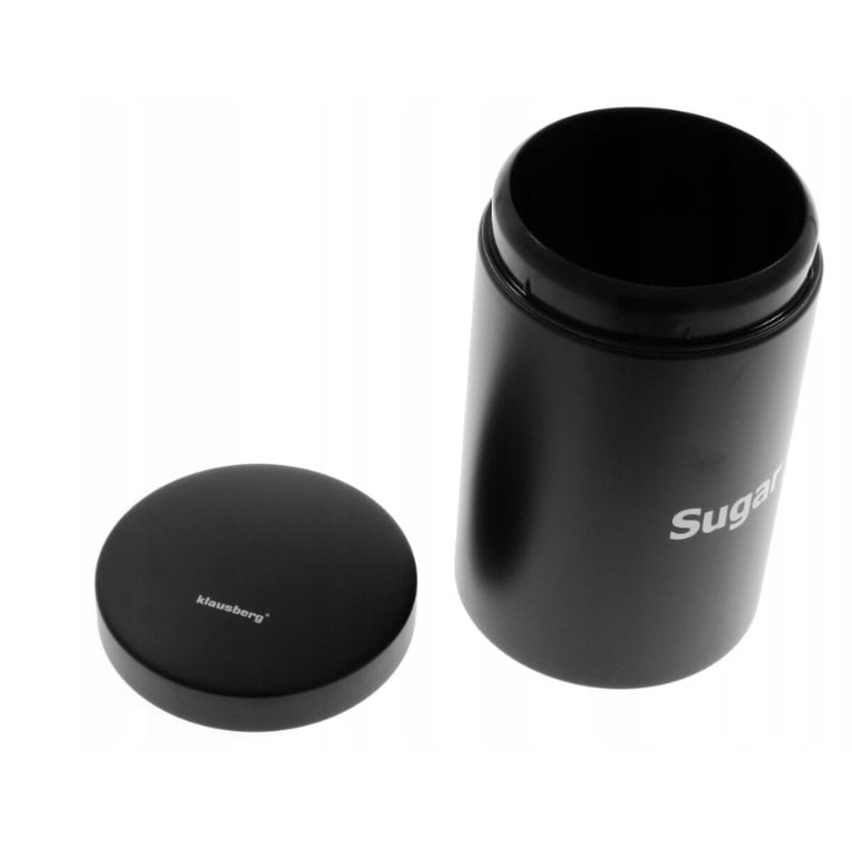 Zestaw 3 pojemników kuchennych czarny KLAUSBERG