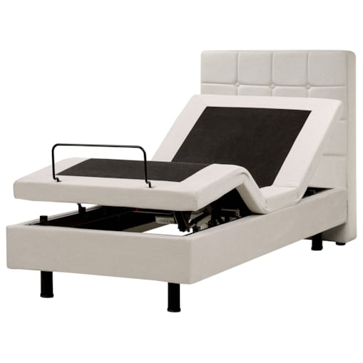 Łóżko regulowane DUKE 80 x 200 cm Jasnobeżowy