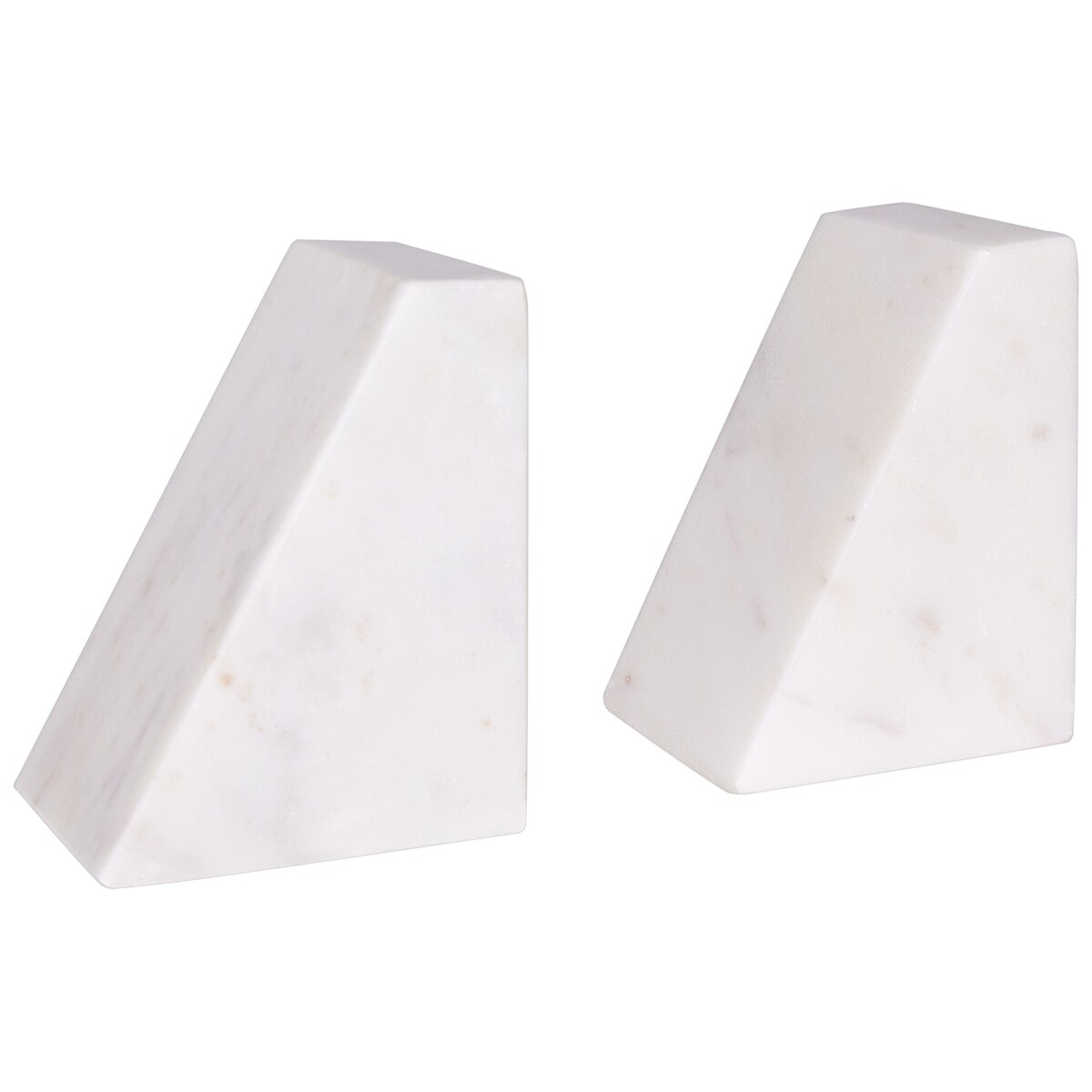 Zestaw 2 marmurowych podpórek do książek biały KROKOS