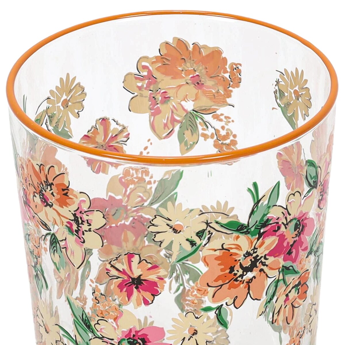 Duża szklanka w kwiatowy wzór, 510 ml