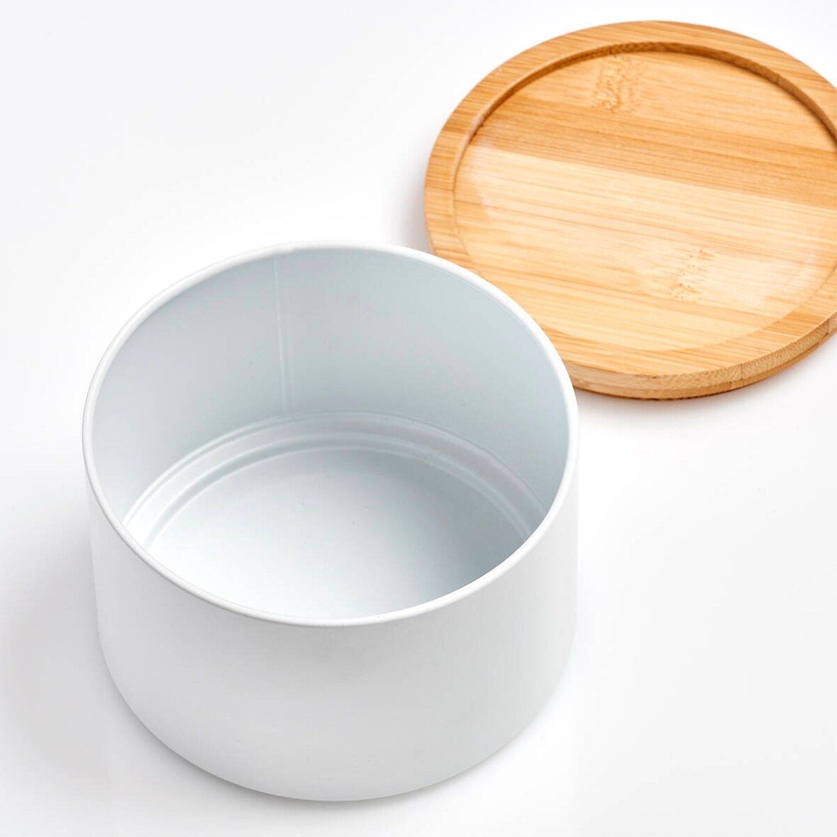 Puszka z pokrywką z bambusa, Ø 13 x 10 cm