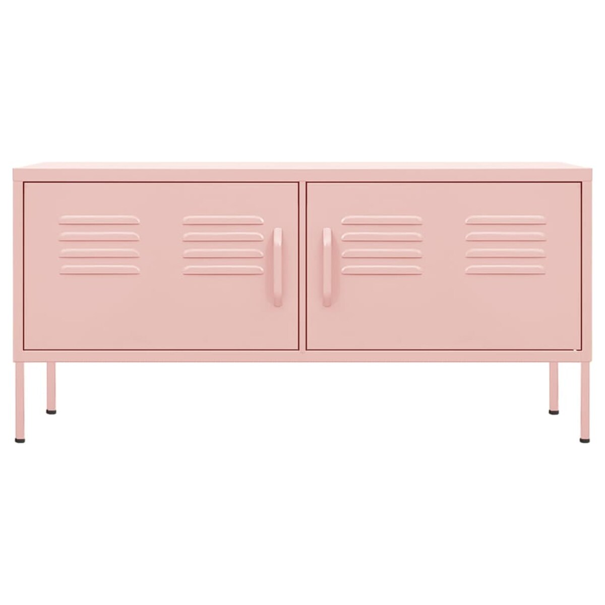 vidaXL Szafka pod telewizor, różowa, 105x35x50 cm, stalowa