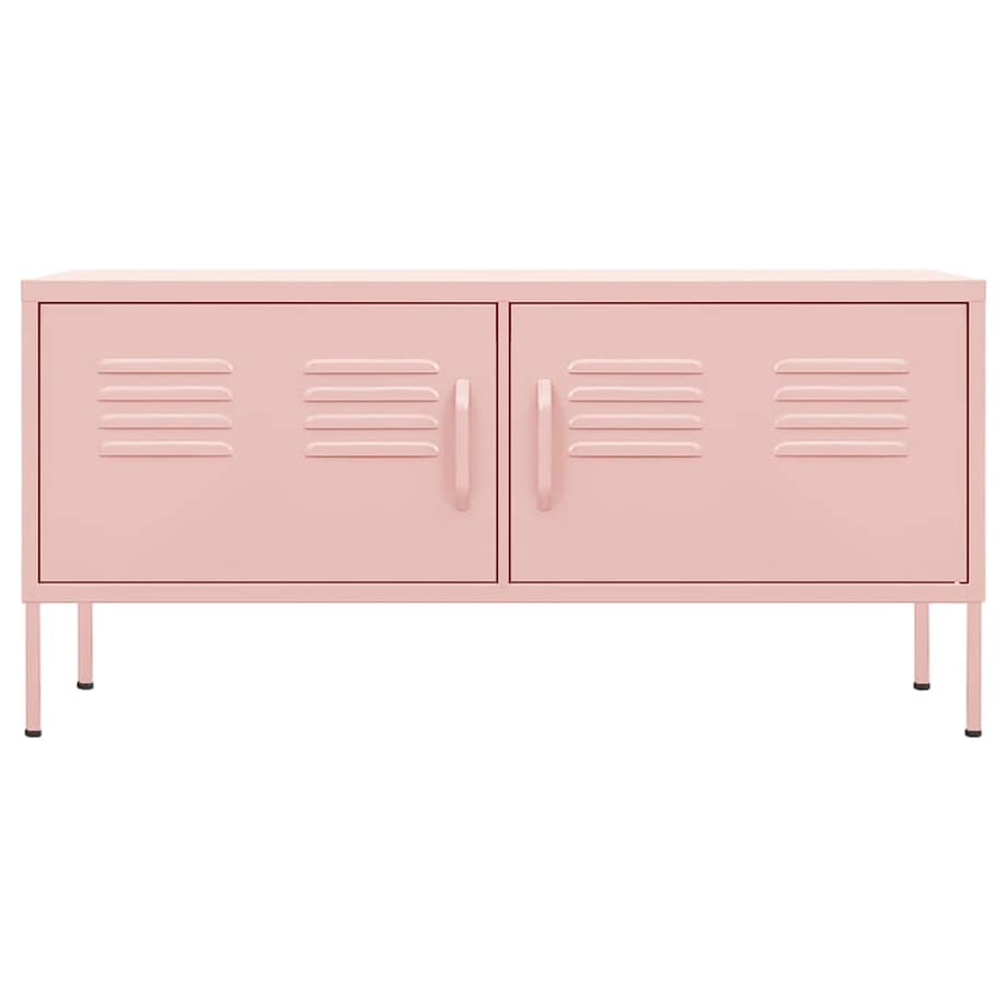 vidaXL Szafka pod telewizor, różowa, 105x35x50 cm, stalowa