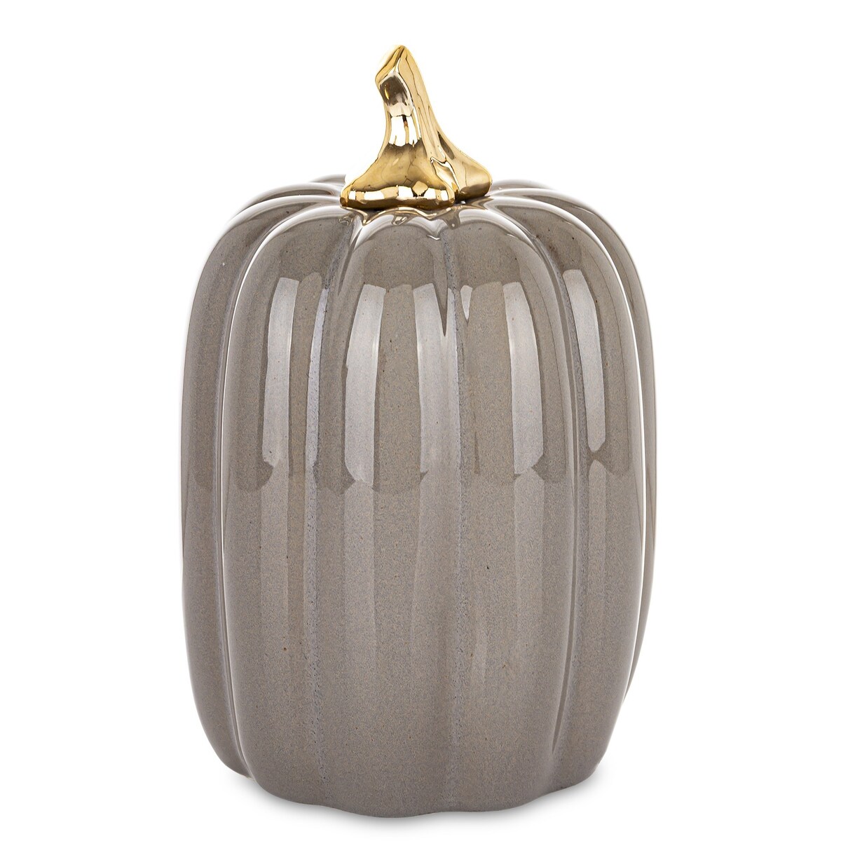 Dekoracja - dynia porcelanowa 22x13x13 cm TARDIVA-3 tall szara