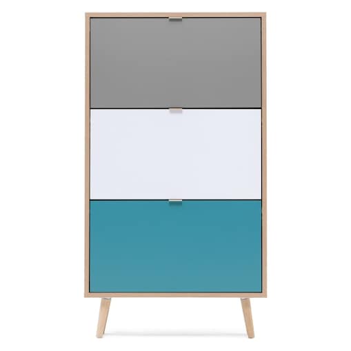 Finori Szafka na buty C-uba 42, dąb sonoma i trzy kolory