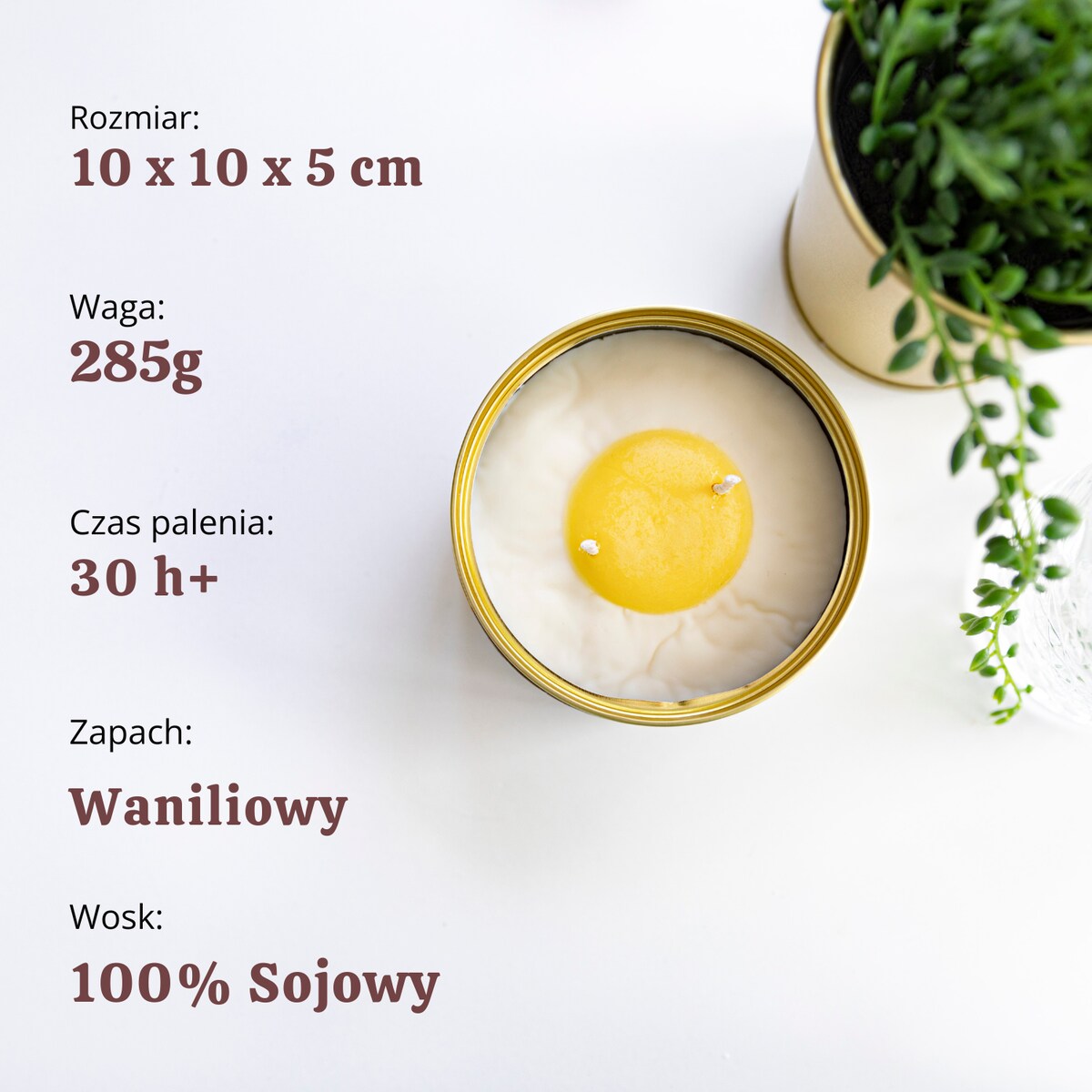 Świeca sojowa - CandleCan - Vanilla Egg
