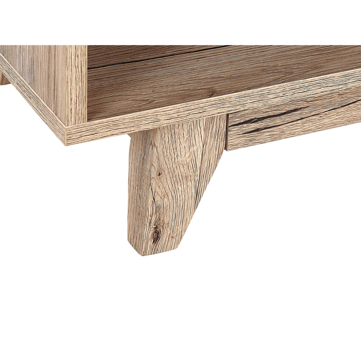 Szafka nocna jasne drewno z czarnym SPENCER