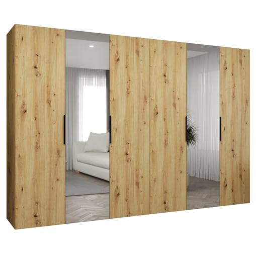 Szafa uchylna otwierana MARBELLA 2 300 wys. 202 cm Artisan + u. Czarny