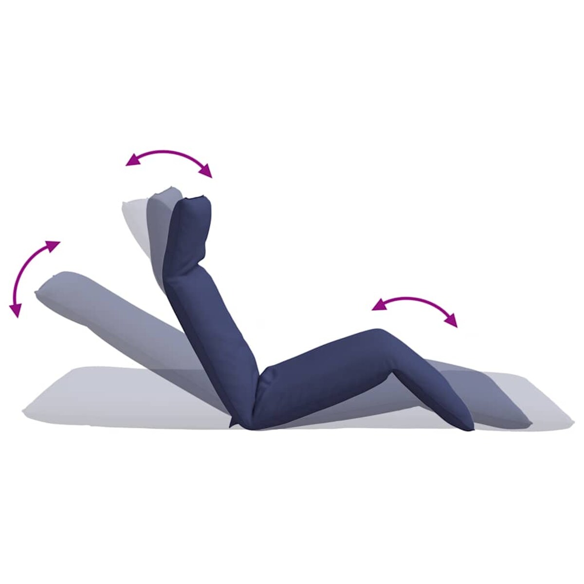 vidaXL Leżak składany granatowy 175x54x8,5 cm tkanina Oxford