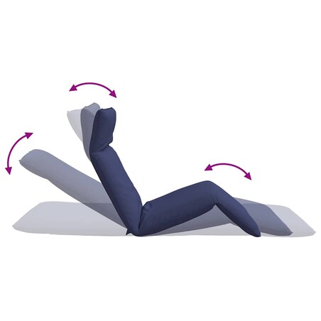 vidaXL Leżak składany granatowy 175x54x8,5 cm tkanina Oxford