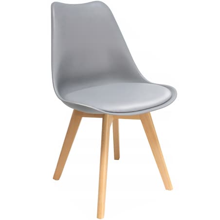 Krzesło plastikowe z poduszką OSLO szare