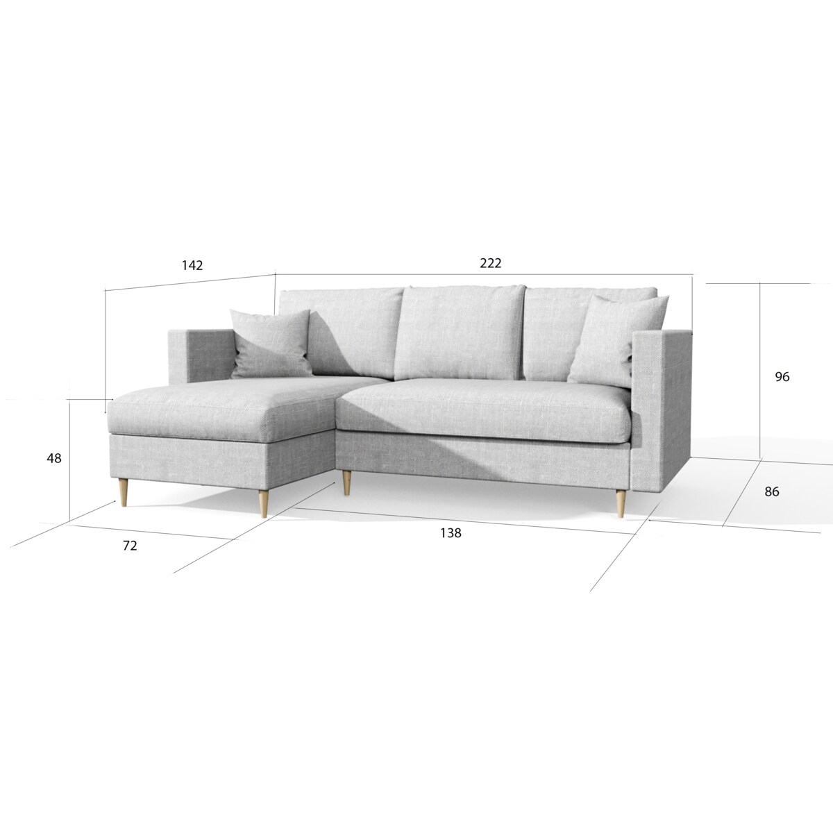 Uniwersalny narożnik z funkcją spania MON - granatowy