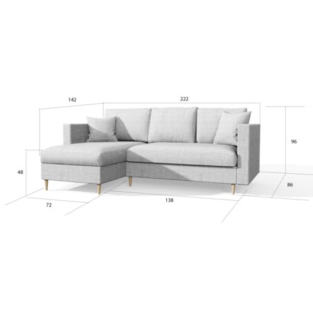 Uniwersalny narożnik z funkcją spania MON - granatowy