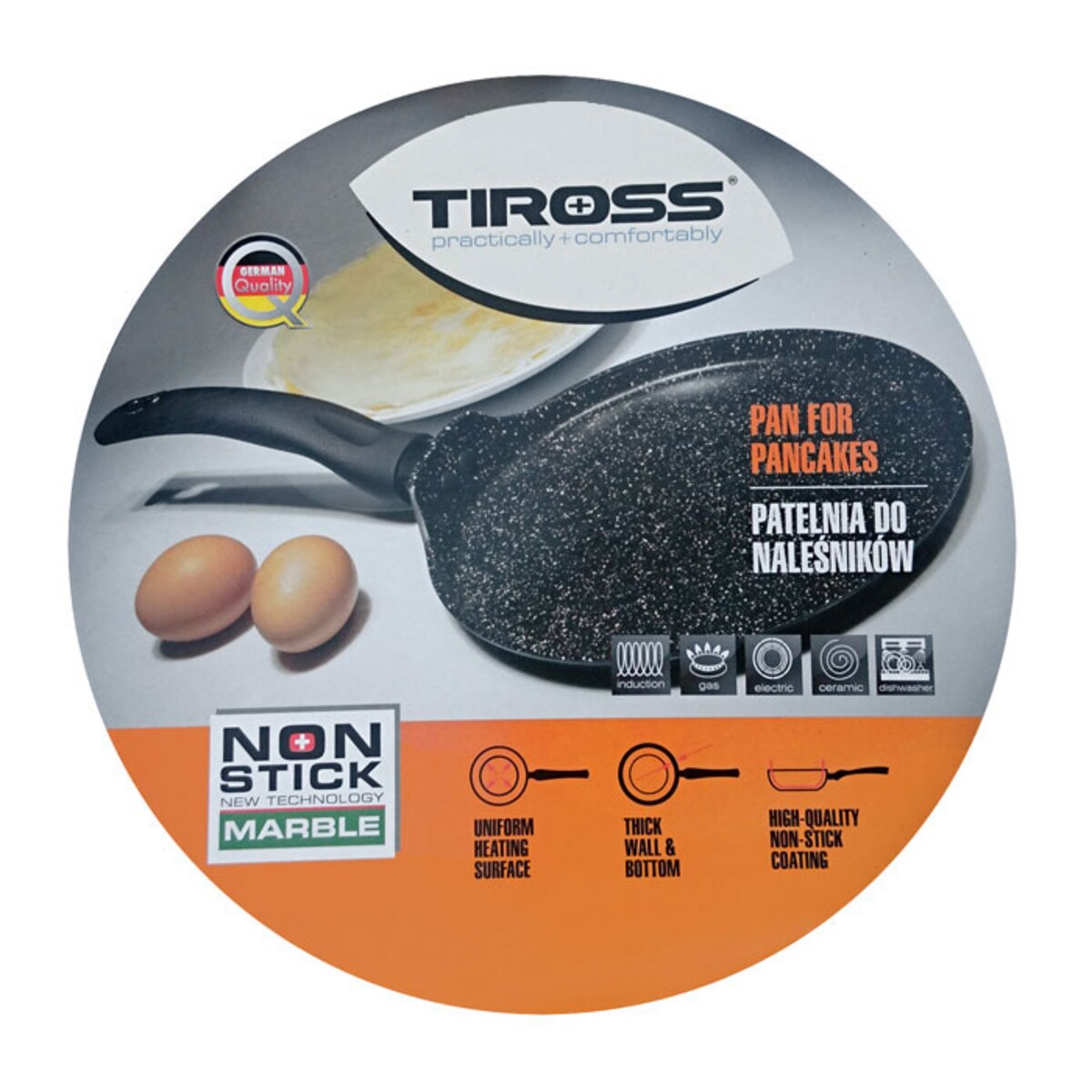Tiross patelnia do naleśników granitowa 28cm TS1271