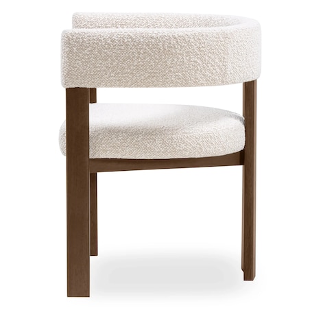 Krzesło z drewna kauczukowego GOMMA - II 70x57x53 cm jasnobeżowe/orzech boucle