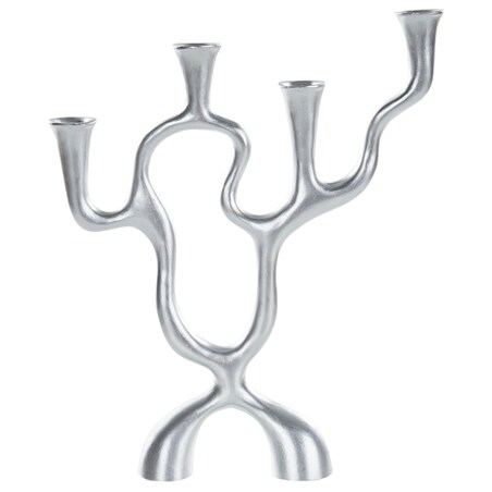 Świecznik FAMOES Metal 41 cm Srebrny