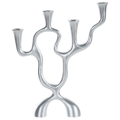 Świecznik FAMOES Metal 41 cm Srebrny